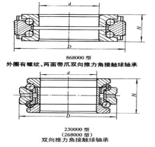 Two-way thrust angular contact ball bearings